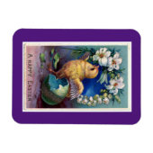 着色された卵の磁石から孵化した復活祭の雛 マグネット (横)