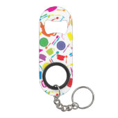 着色された台所物が付いているパターン キーホルダー栓抜き (裏面)