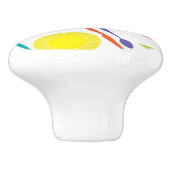 着色された台所物が付いているパターン セラミックノブ (側面)