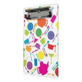 着色された台所物が付いているパターン ミニクリップボード (アングル2)