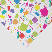 着色された台所物が付いているパターン 薄葉紙 (詳細)