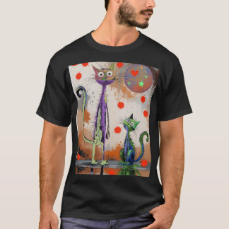 着色された子猫 Tシャツ