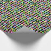 着色された形の黒い包装紙 ラッピングペーパー (角)