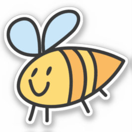 着色された手描きビーカスタムカットのビニールのシール シール