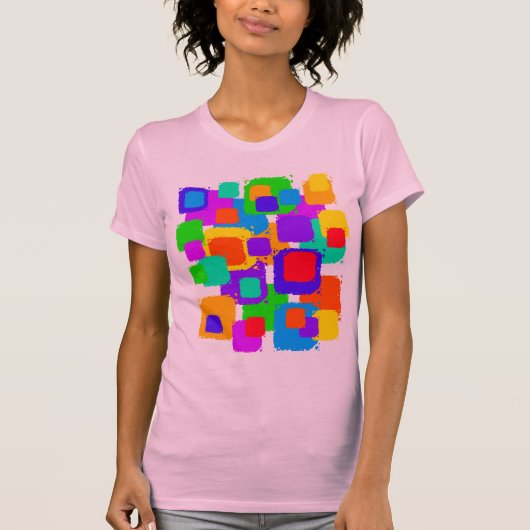 着色された正方形 Tシャツ (正面)