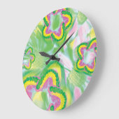 着色された歯のモデル花の歯科医の柱時計 ラージ壁時計 (傾斜)