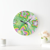 着色された歯のモデル花の歯科医の柱時計 ラージ壁時計 (ホーム)