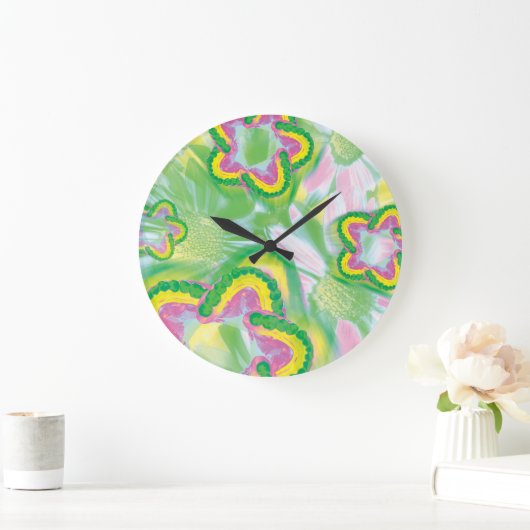 着色された歯のモデル花の歯科医の柱時計 ラージ壁時計 (ホーム)