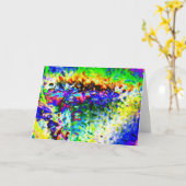 着色された氷 カード (黄色い花)