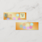 着色された点の細い写真のプロフィールカード スキニー名刺 (正面/裏面)