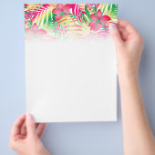 着色された熱帯性花 チラシ (手)