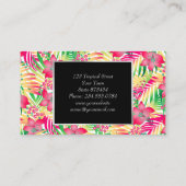 着色された熱帯性花 名刺 (裏面)