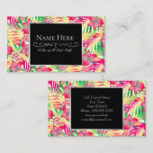 着色された熱帯性花 名刺 (正面/裏面)