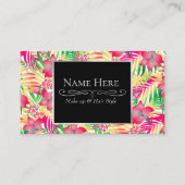 着色された熱帯性花 名刺 (正面)