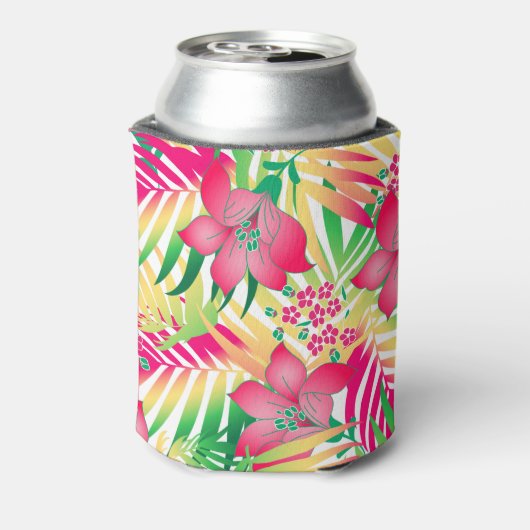着色された熱帯性花 缶クーラー (缶裏面)