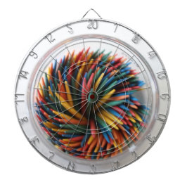 着色された爪楊枝の金属製のケージダートボード ダーツボード