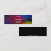 着色された羽の青いピンクの黄色 スキニー名刺 (正面/裏面)