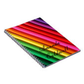 着色された虹はノートを書きます ノートブック (右側)