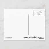 着色された邪悪な木製コースター ポストカード (裏面)