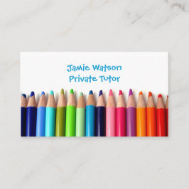 着色された鉛筆の個人教師の先生の名刺 名刺