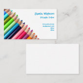 着色された鉛筆の個人教師の先生の名刺 名刺 (正面/裏面)