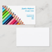 着色された鉛筆の個人教師の先生の名刺 名刺 (正面/裏面)