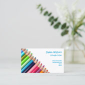 着色された鉛筆の個人教師の先生の名刺 名刺 (スタンド正面)