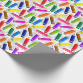 着色された鉛筆の包装紙 ラッピングペーパー (角)