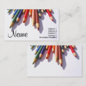 着色された鉛筆の十分にカスタマイズ可能な名刺 名刺 (正面/裏面)