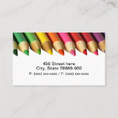 着色された鉛筆の名刺 名刺 (裏面)