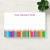 着色された鉛筆の幸せで明るいおもしろいの子供のモノグラム ポストイット (オフィス)