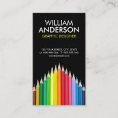 着色された鉛筆の芸術家のイラストレーターの名刺 名刺 (正面)