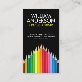 着色された鉛筆の芸術家のイラストレーターの名刺 名刺