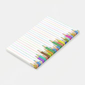 着色された鉛筆ライン ポストイット (アングル)