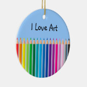 着色された鉛筆 セラミックオーナメント (右)