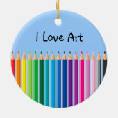 着色された鉛筆 セラミックオーナメント (裏面)