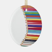 着色された鉛筆 セラミックオーナメント (右)
