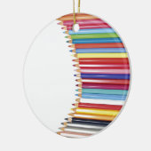 着色された鉛筆 セラミックオーナメント (左)