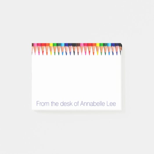 着色された鉛筆 ポストイット (正面)