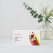 着色された鉛筆 名刺 (スタンド正面)