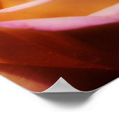 着色された黄色のバラの花 ポスター (角)