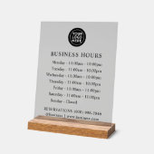 着色された | ロゴと営業時間 | アクリル記号 アクリルサイン (傾斜)