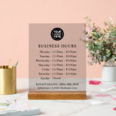 着色された | ロゴと営業時間 | アクリル記号 アクリルサイン (ウェディング)