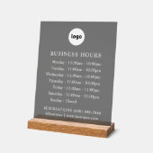 着色された | ロゴと営業時間 | アクリル記号 アクリルサイン (傾斜)