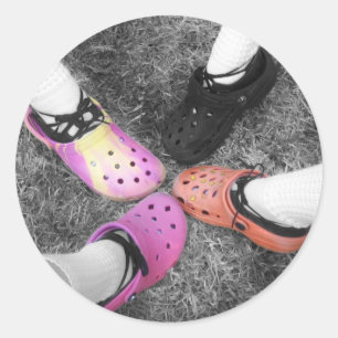 着色されたCrocs及び柔らかい靴のステッカー ラウンドシール