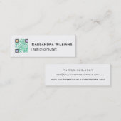 着色されたQRコード小型名刺 スキニー名刺 (正面/裏面)