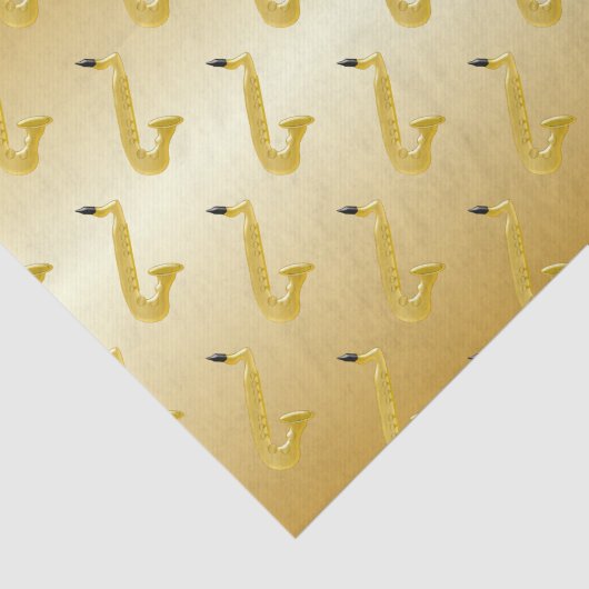 着色されるサクソフォーンの金ゴールド 薄葉紙 (詳細)