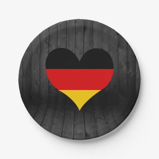 着色されるドイツ旗 ペーパープレート (正面)