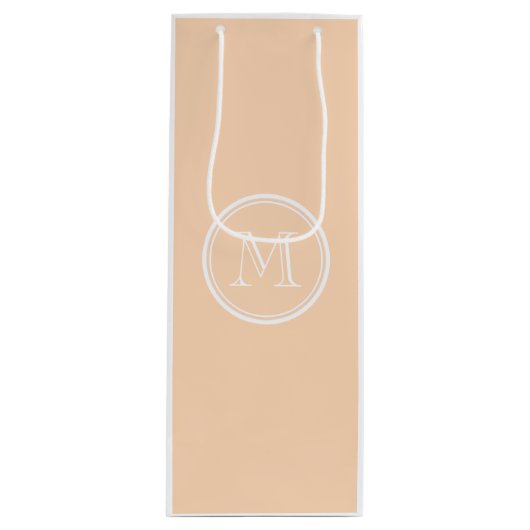 着色されるパーソナライズなモモのパフの上限 ワインギフトバッグ (正面)