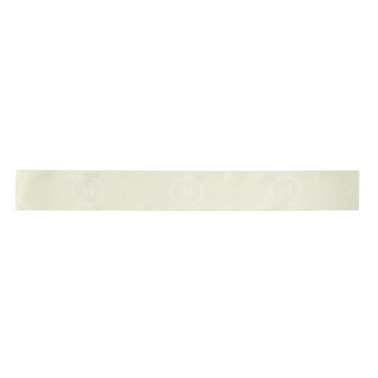 着色されるモノグラムのなベージュ上限 サテンリボン (正面)